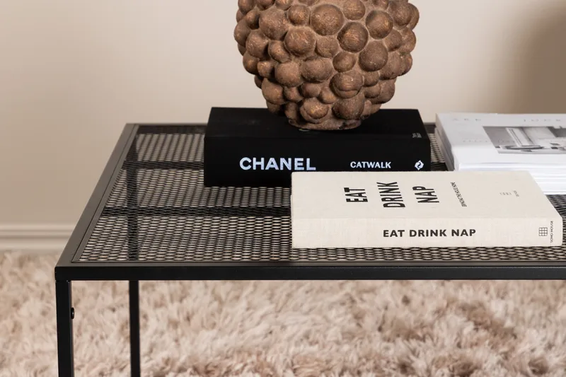 Netz Sidebord 80 cm - Sort - Møbler - Borde - Aflastningsbord - Lampebord