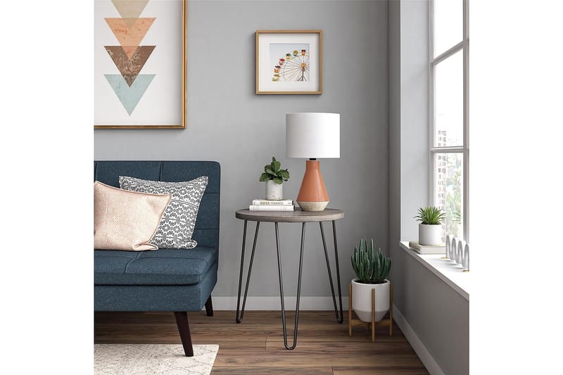 Owen Sidebord 50 cm Grå - Dorel Home - Møbler - Borde - Aflastningsbord - Lampebord