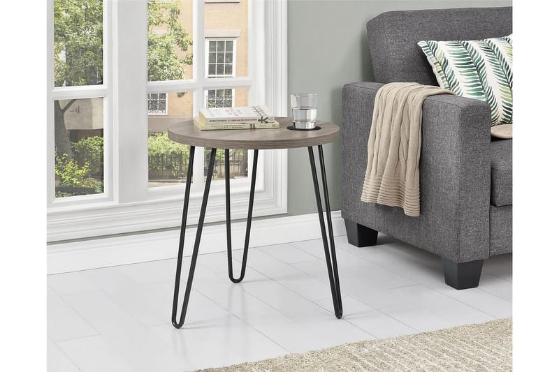 Owen Sidebord 50 cm Grå - Dorel Home - Møbler - Borde - Aflastningsbord - Lampebord