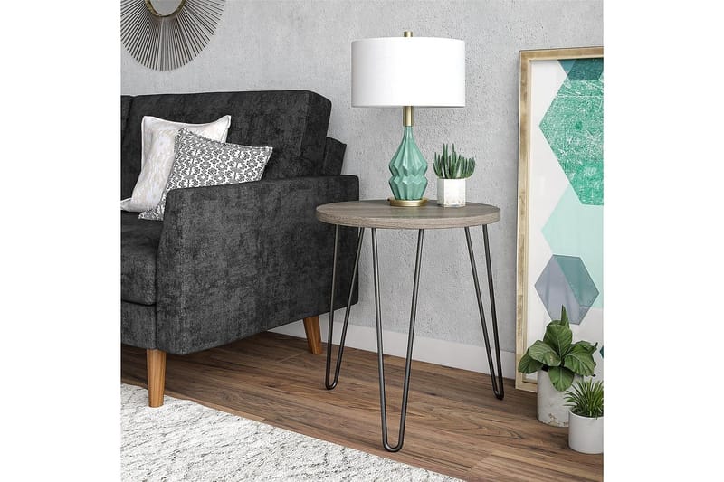 Owen Sidebord 50 cm Grå - Dorel Home - Møbler - Borde - Aflastningsbord - Lampebord