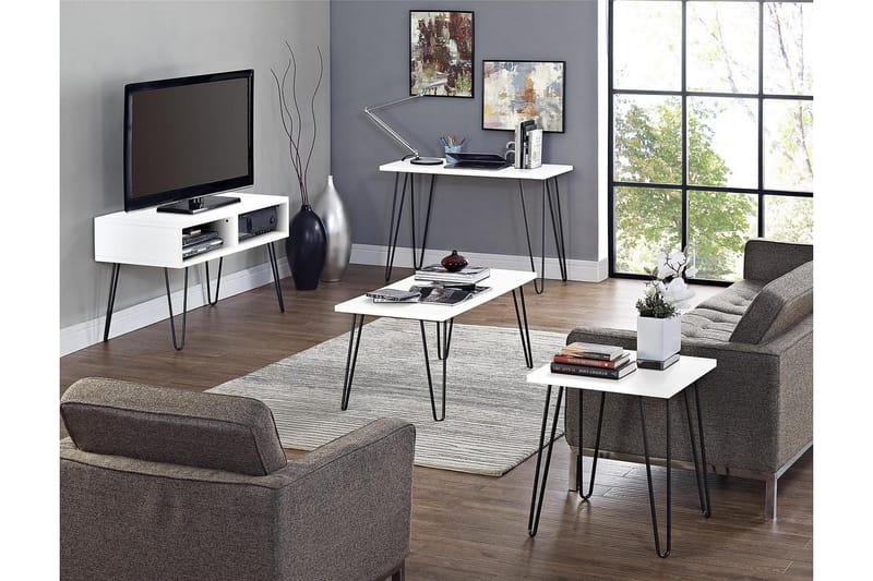 Owen Sidebord 50 cm Hvid - Dorel Home - Møbler - Borde - Aflastningsbord - Lampebord