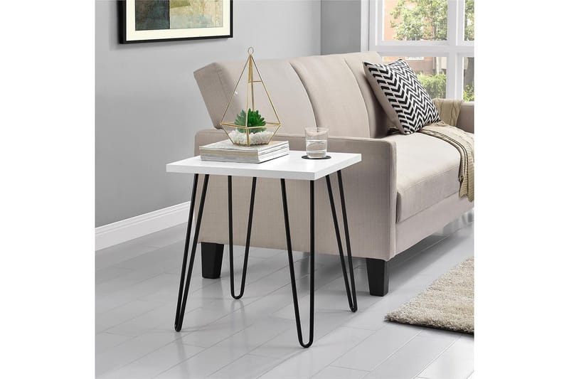 Owen Sidebord 50 cm Hvid - Dorel Home - Møbler - Borde - Aflastningsbord - Lampebord