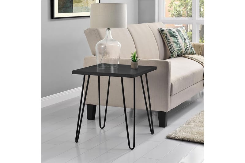 Owen Sidebord 50 cm Sort - Dorel Home - Møbler - Borde - Aflastningsbord - Lampebord