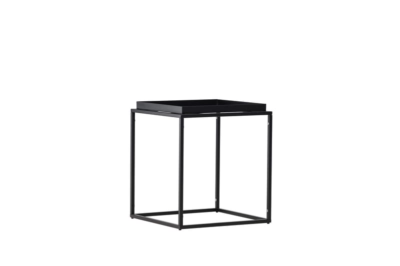 Porto sidebord, 45x45 cm - svart - Møbler - Borde - Aflastningsbord - Lampebord