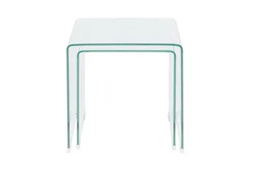 Prestina sidebord 2-stk - Gennemsigtig - Møbler - Borde - Aflastningsbord - Lampebord
