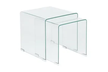 Prestina sidebord 2-stk - Gennemsigtig - Møbler - Borde - Aflastningsbord - Lampebord