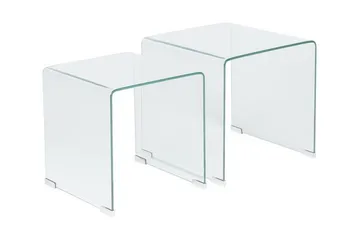 Prestina sidebord 2-stk - Gennemsigtig - Møbler - Borde - Aflastningsbord - Lampebord