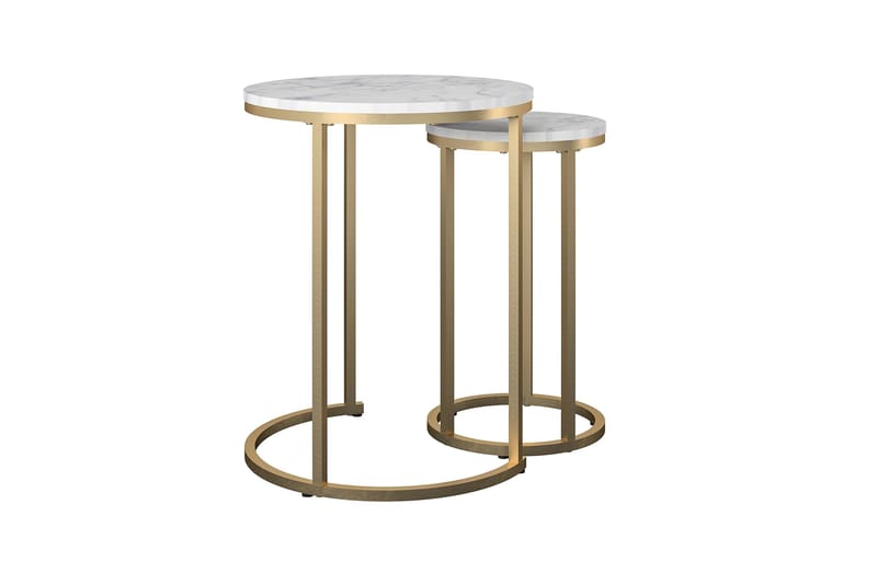 Revazi Sidebord Marmor, Hvid