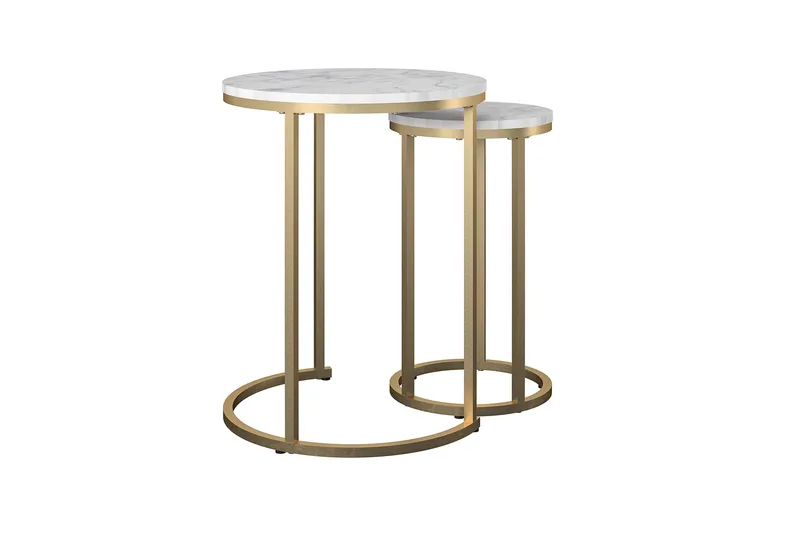 Revazi Sidebord Marmor, Hvid