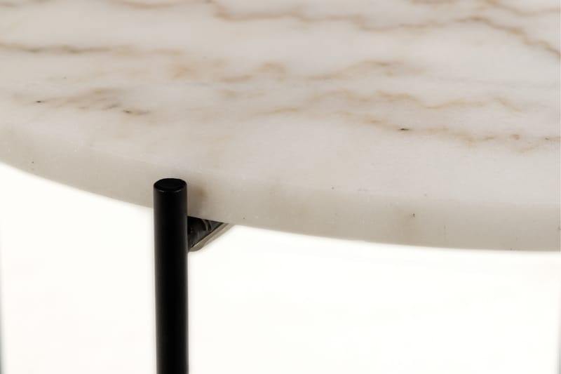 Sakchan Sidebord 52 cm Rund - Hvid - Lampebord - Bakkebord & små borde