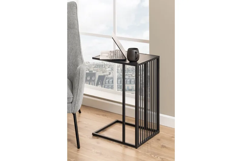 Saklani Sidebord 35x35 cm - Sort - Møbler - Borde - Aflastningsbord - Lampebord