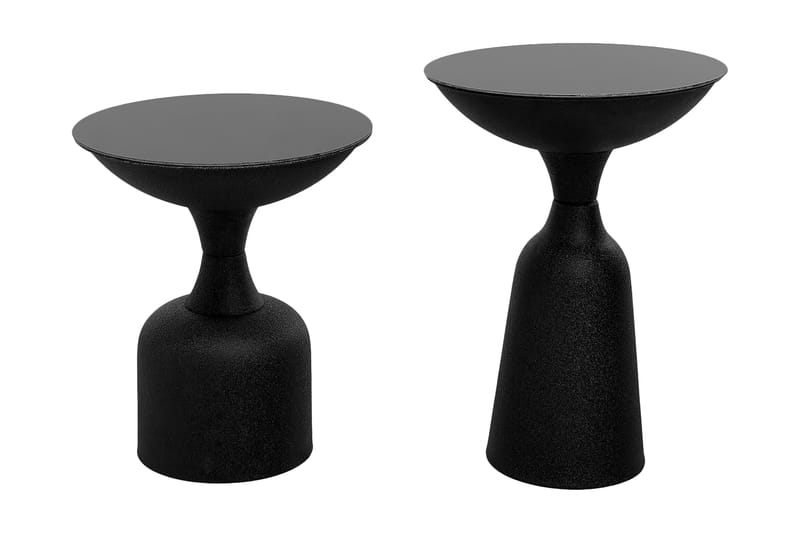 Selder Sidebord Sæt Rundt - Sort - Lampebord - Bakkebord & små borde