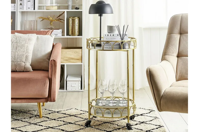Shafter Serveringsvogn 48 cm - Guld - Møbler - Borde - Aflastningsbord - Lampebord