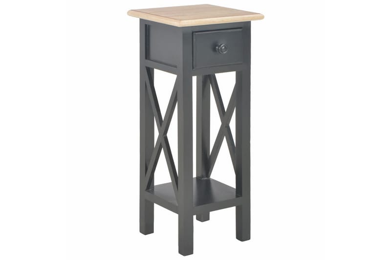 Sidebord 27 X 27 X 65,5 Cm Træ Sort - Sort - Møbler - Borde - Aflastningsbord - Lampebord