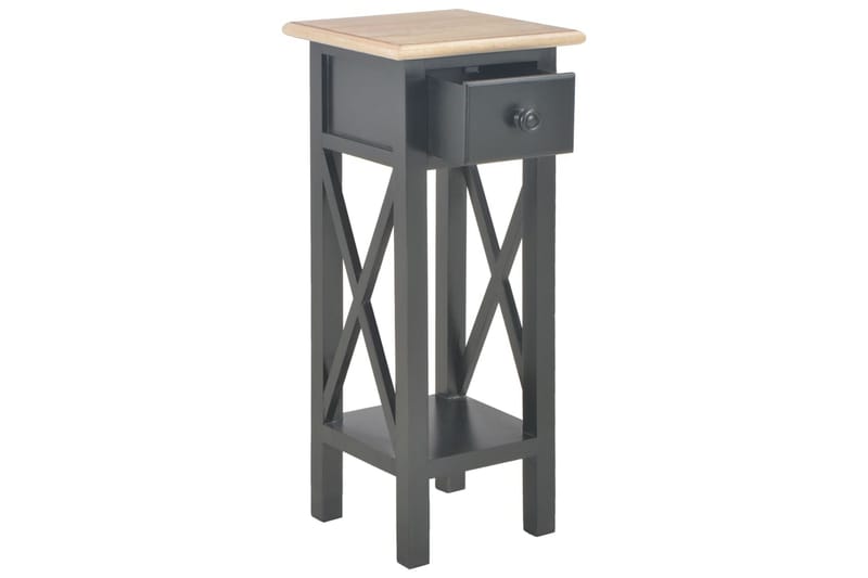 Sidebord 27 X 27 X 65,5 Cm Træ Sort - Sort - Møbler - Borde - Aflastningsbord - Lampebord