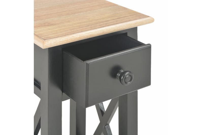 Sidebord 27 X 27 X 65,5 Cm Træ Sort - Sort - Møbler - Borde - Aflastningsbord - Lampebord