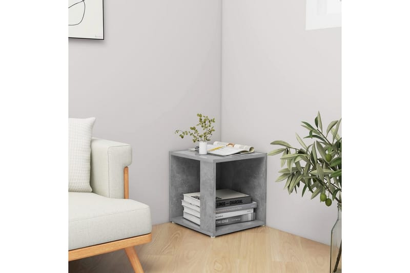 sidebord 33x33x34,5 cm spånplade betongrå - Grå - Lampebord - Bakkebord & små borde