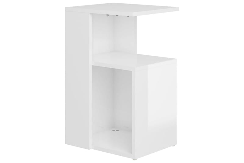 sidebord 36x30x56 cm spånplade hvid højglans - Hvid - Møbler - Borde - Aflastningsbord - Lampebord