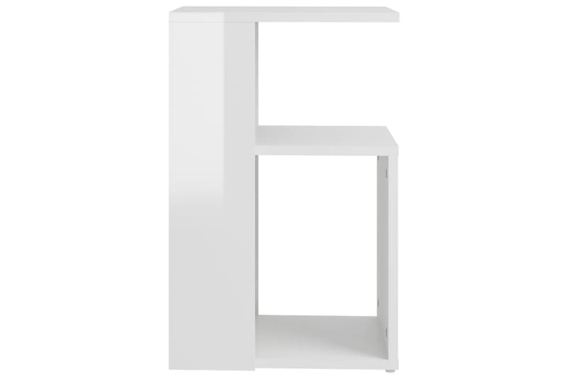sidebord 36x30x56 cm spånplade hvid højglans - Hvid - Møbler - Borde - Aflastningsbord - Lampebord