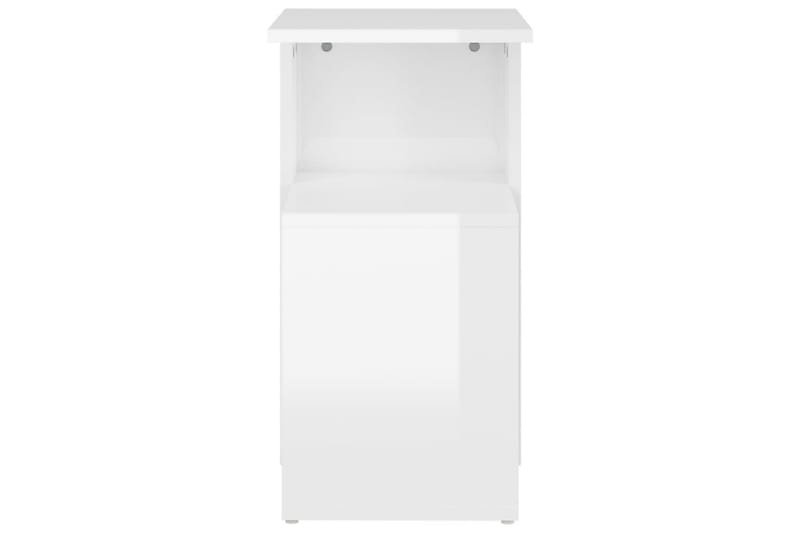 sidebord 36x30x56 cm spånplade hvid højglans - Hvid - Møbler - Borde - Aflastningsbord - Lampebord