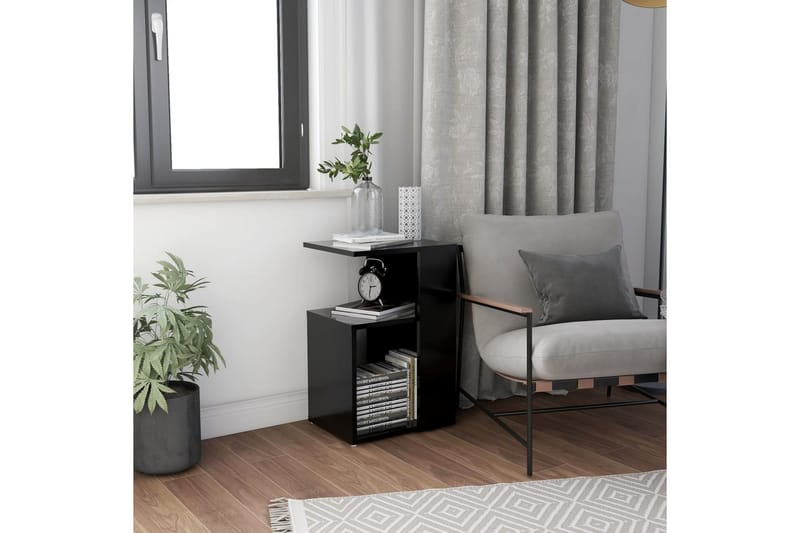 sidebord 36x30x56 cm spånplade sort - Sort - Møbler - Borde - Aflastningsbord - Lampebord