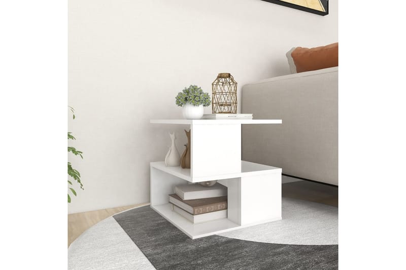 sidebord 40x40x40 cm spånplade hvid - Hvid - Lampebord - Bakkebord & små borde