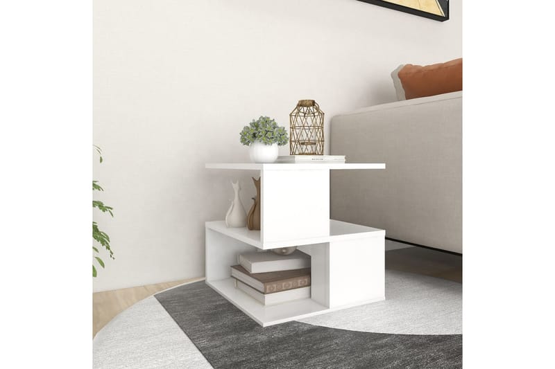 sidebord 40x40x40 cm spånplade hvid - Hvid - Møbler - Borde - Aflastningsbord - Lampebord