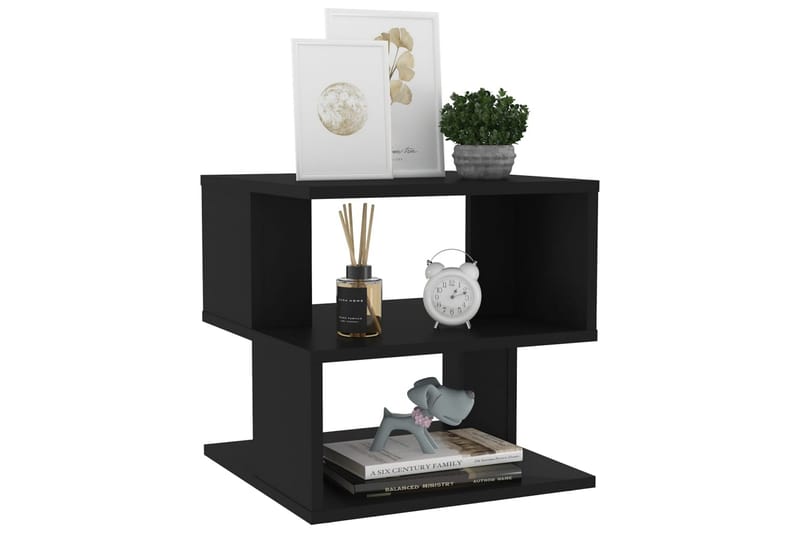 sidebord 40x40x40 cm spånplade sort - Sort - Møbler - Borde - Aflastningsbord - Lampebord