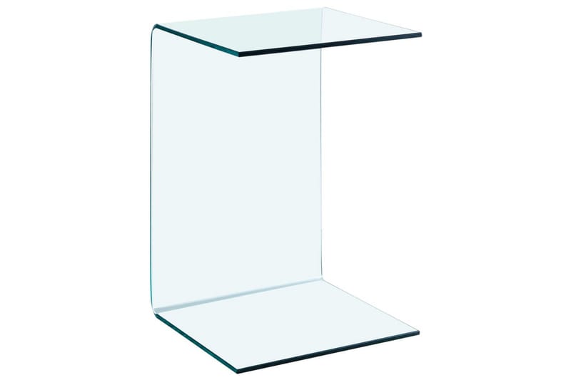 sidebord 40x40x60 cm hærdet glas - Gennemsigtig - Lampebord - Bakkebord & små borde