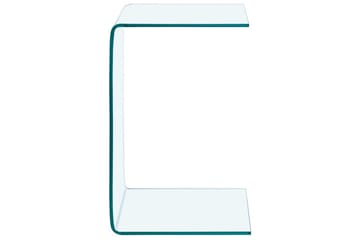 sidebord 40x40x60 cm hærdet glas - Gennemsigtig - Møbler - Borde - Aflastningsbord - Lampebord