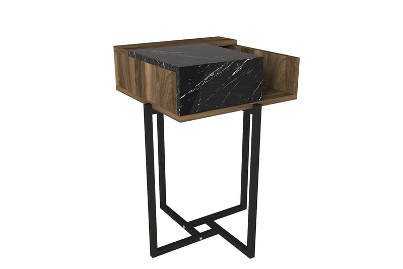 Sidebord 45 cm - Valnød - Lampebord - Bakkebord & små borde