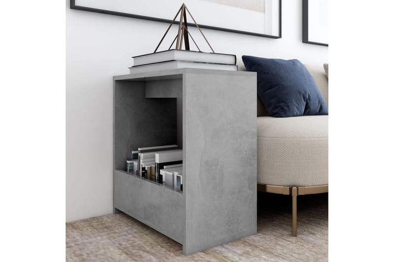 sidebord 50x26x50 cm spånplade betongrå - Grå - Lampebord - Bakkebord & små borde