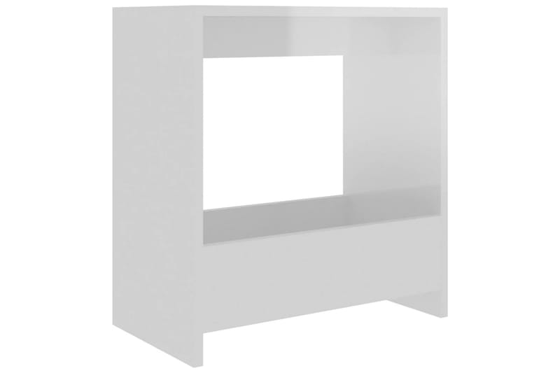 sidebord 50x26x50 cm spånplade hvid højglans - Hvid - Lampebord - Bakkebord & små borde