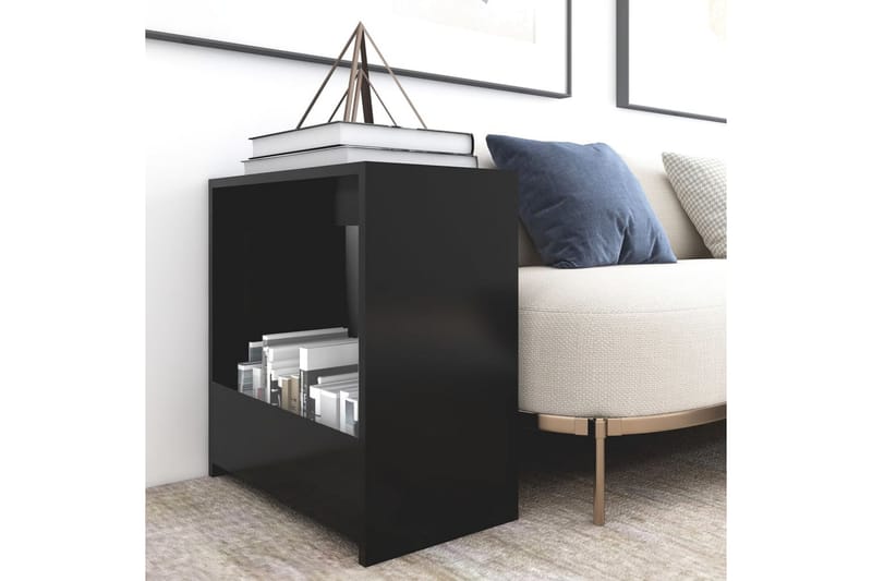 sidebord 50x26x50 cm spånplade sort - Sort - Møbler - Borde - Aflastningsbord - Lampebord
