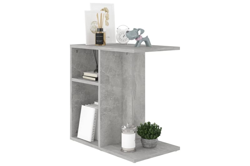 sidebord 50x30x50 cm spånplade betongrå - Grå - Møbler - Borde - Aflastningsbord - Lampebord