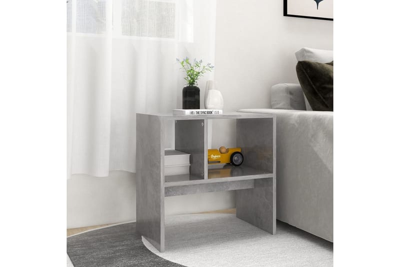 sidebord 50x30x50 cm spånplade betongrå - Grå - Møbler - Borde - Aflastningsbord - Lampebord