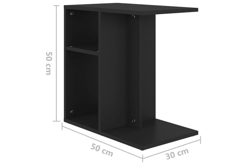sidebord 50x30x50 cm spånplade sort - Sort - Møbler - Borde - Aflastningsbord - Lampebord