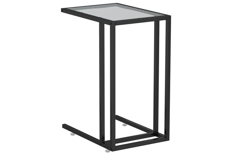 sidebord 50x35x65 cm hærdet glas sort - Sort - Møbler - Borde - Aflastningsbord - Lampebord