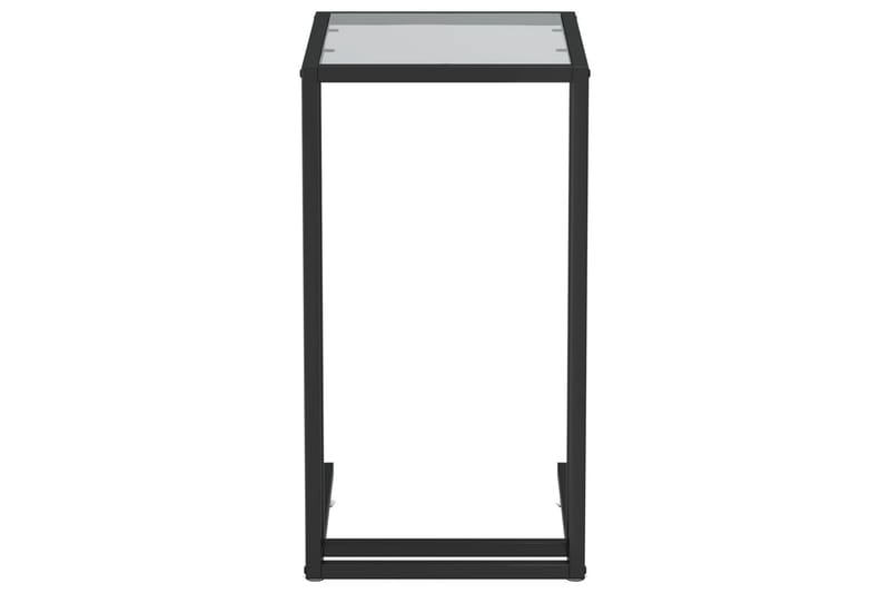sidebord 50x35x65 cm hærdet glas sort - Sort - Møbler - Borde - Aflastningsbord - Lampebord