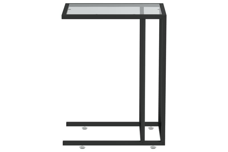 sidebord 50x35x65 cm hærdet glas sort - Sort - Møbler - Borde - Aflastningsbord - Lampebord