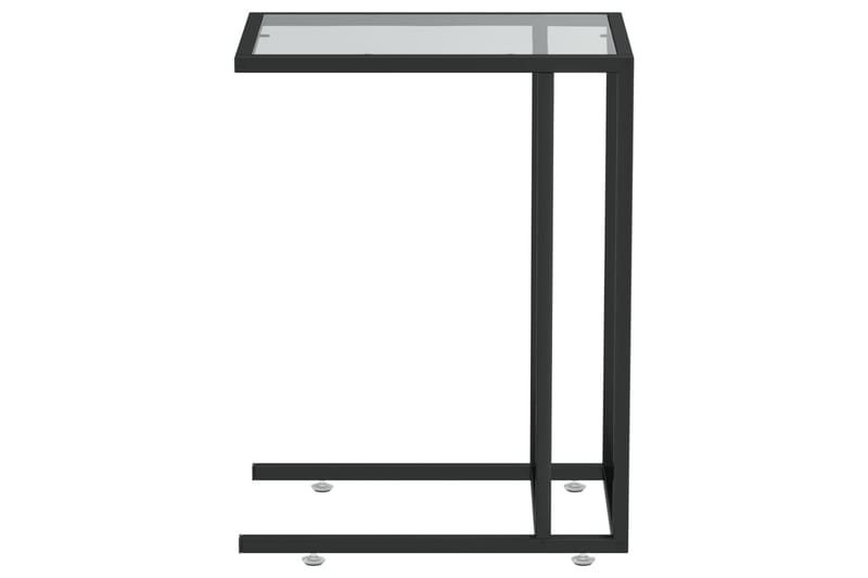 sidebord 50x35x65 cm hærdet glas sort - Sort - Lampebord - Bakkebord & små borde