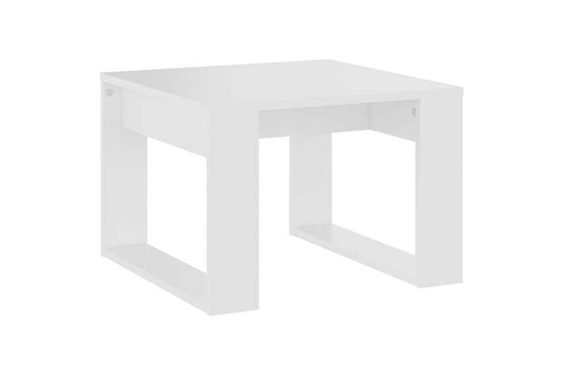 sidebord 50x50x35 cm spånplade hvid - Hvid - Lampebord - Bakkebord & små borde