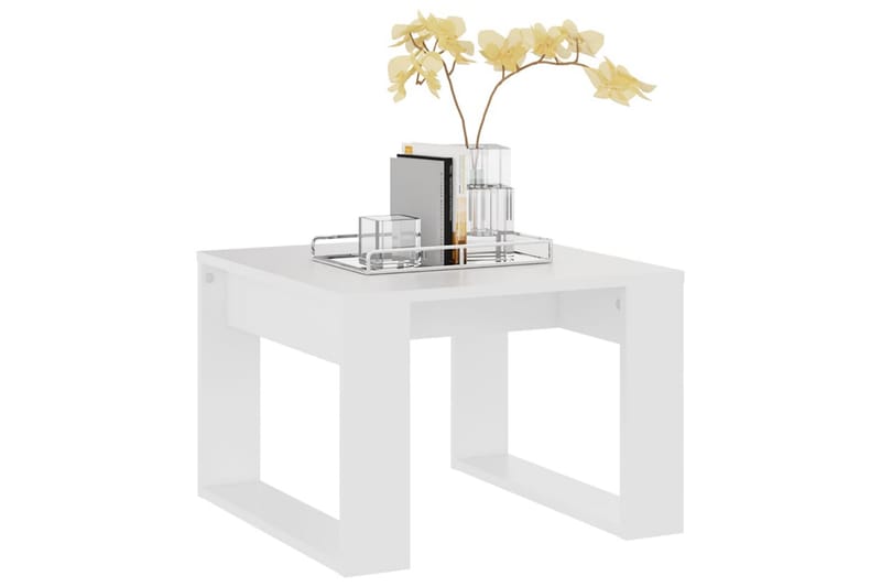 sidebord 50x50x35 cm spånplade hvid - Hvid - Møbler - Borde - Aflastningsbord - Lampebord