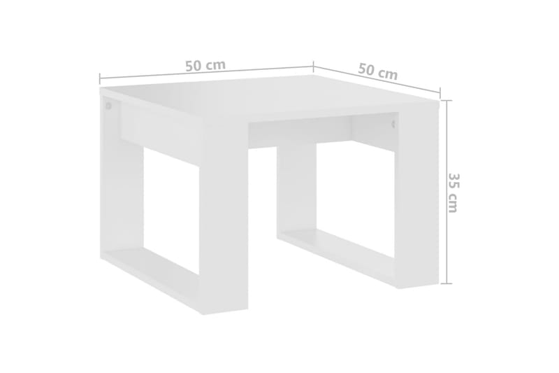 sidebord 50x50x35 cm spånplade hvid - Hvid - Møbler - Borde - Aflastningsbord - Lampebord
