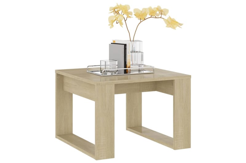 sidebord 50x50x35 cm spånplade sonoma-eg - Brun - Møbler - Borde - Aflastningsbord - Lampebord
