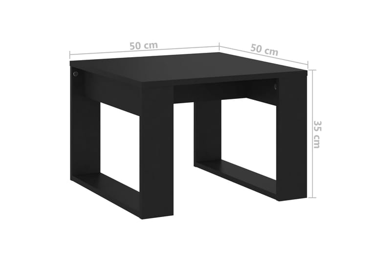 sidebord 50x50x35 cm spånplade sort - Sort - Møbler - Borde - Aflastningsbord - Lampebord