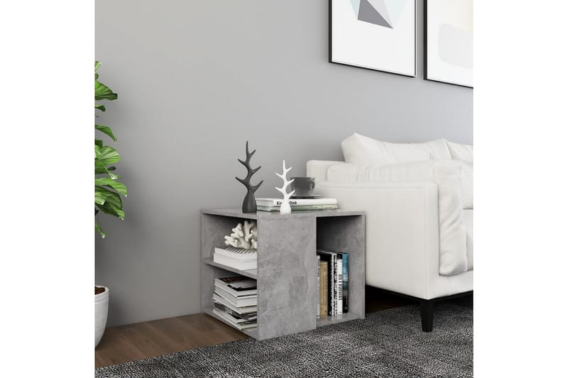 sidebord 50x50x45 cm spånplade betongrå - Grå - Lampebord - Bakkebord & små borde