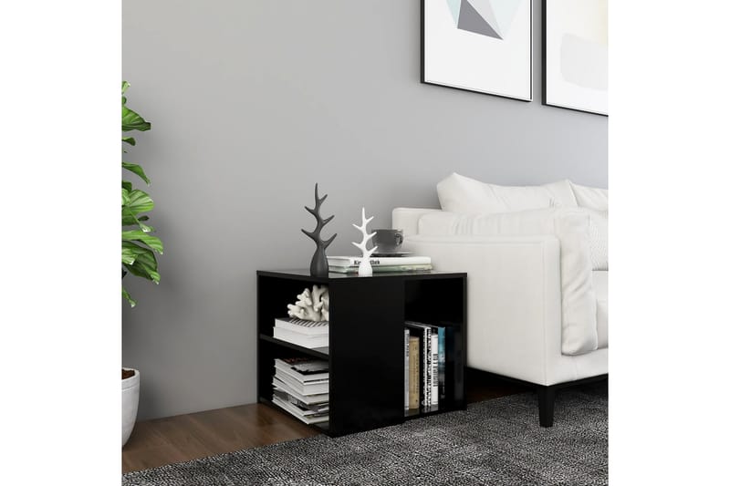 sidebord 50x50x45 cm spånplade sort - Sort - Møbler - Borde - Aflastningsbord - Lampebord