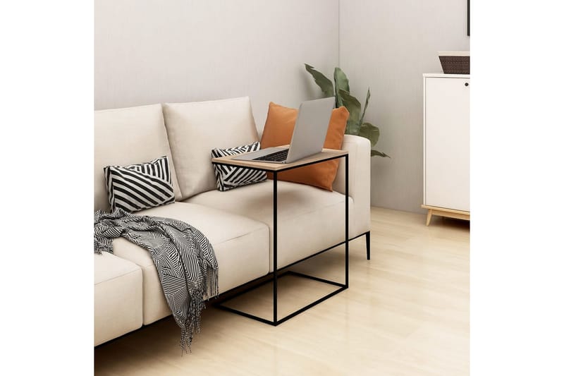 sidebord 55x35x66 cm spånplade sort - Sort - Møbler - Borde - Aflastningsbord - Lampebord