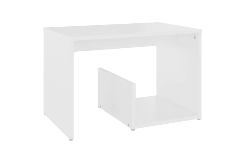 sidebord 59x36x38 cm spånplade hvid - Hvid - Lampebord - Bakkebord & små borde